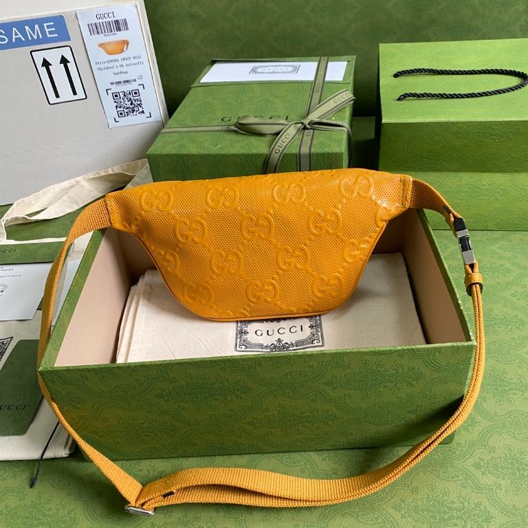 Gg embossed belt best sale bag