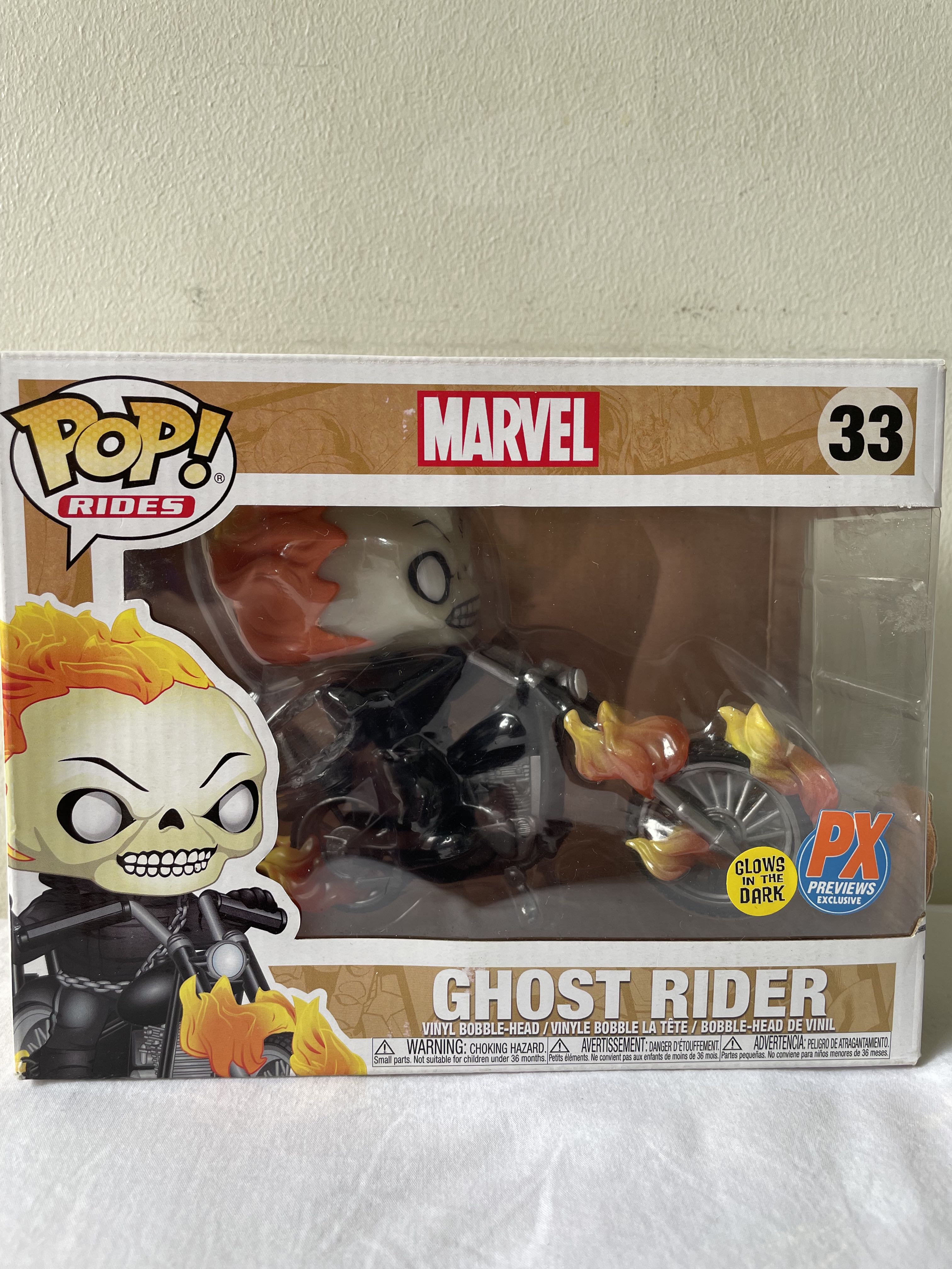 Glows in the Dark GHOST RIDER PX Previews Exclusive Funko Pop, Hobbies ...