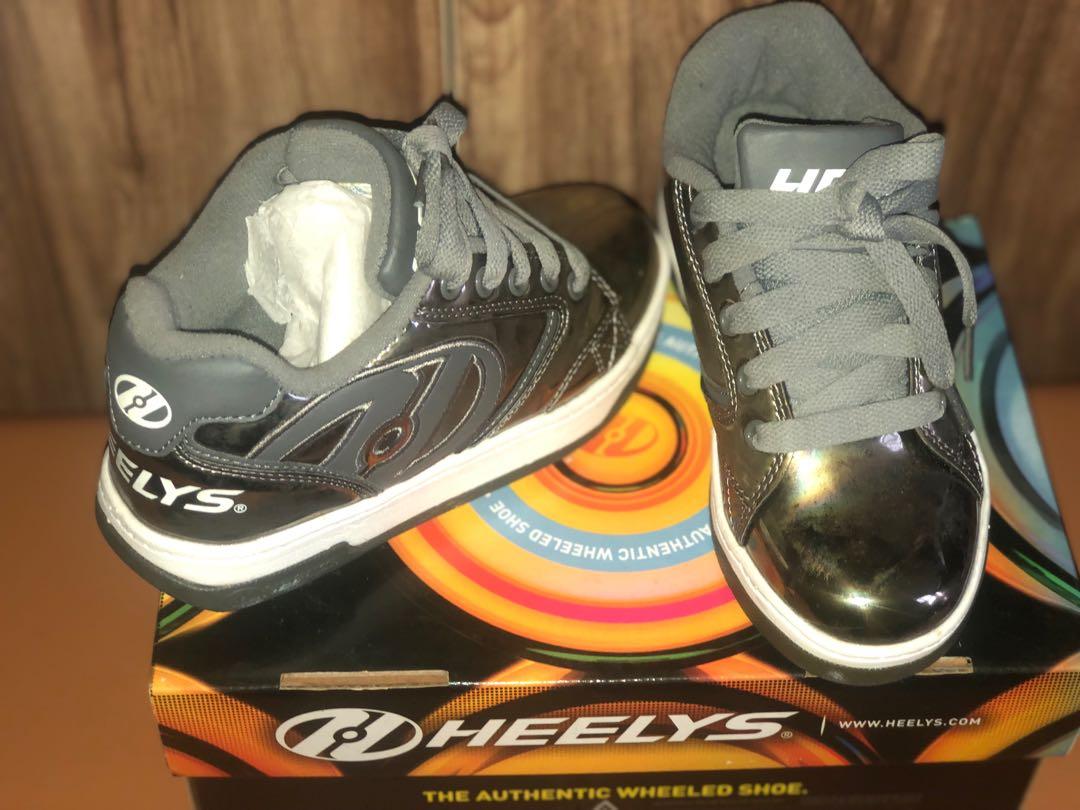 Heelys Propel 2.0 Pewter Chrome Shoes With Wheels Babies Kids Babies Kids Fashion on Carousell