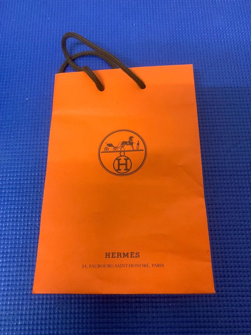 Hermes Orange Paper Bag, Luxury, Accessories on Carousell