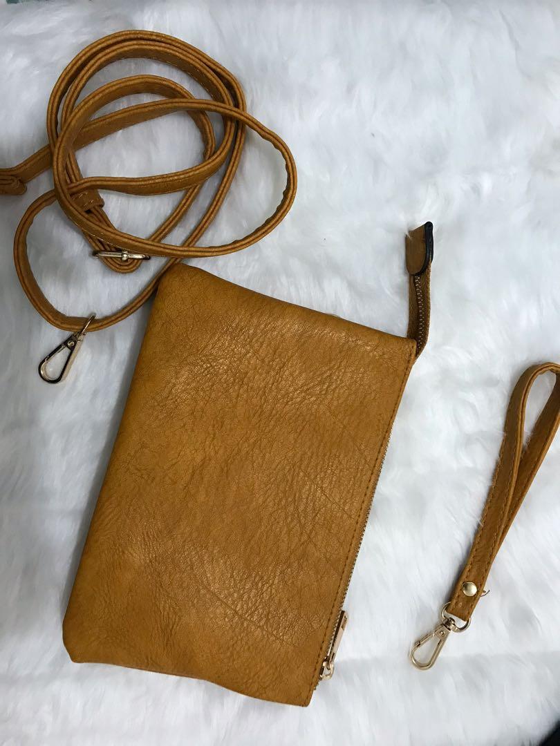 US AUTHENTIC NEGOTIABLE PRICE ISABELLE BROWN LEATHER CROSSBODY