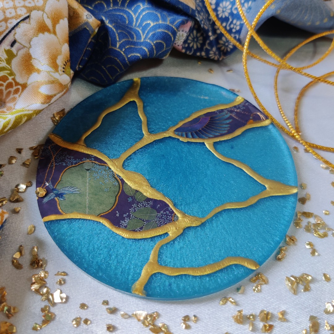 Japanese Kintsugi Inspired Coaster, Furniture & Home Living ...