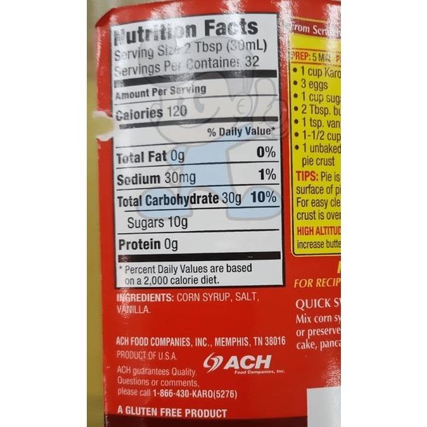 Karo Light Corn Syrup with Real Vanilla 32oz., Food & Drinks ...