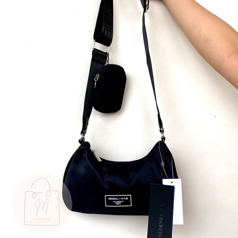 KENDALL + KYLIE Black & White Colorblock Saddle Crossbody Bag | Icing US