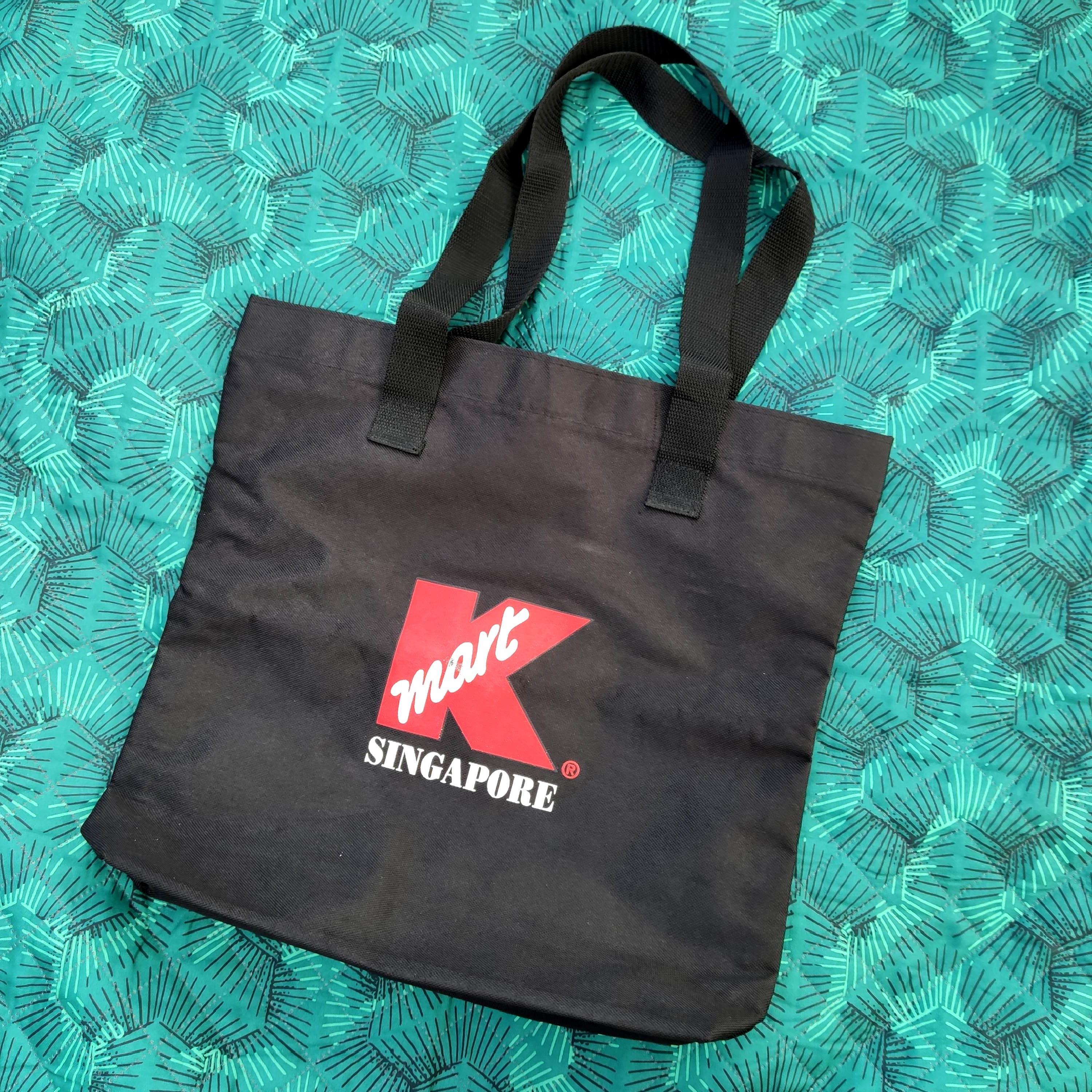 Retro K MART Singapore black tote shopping bag relic vestige of