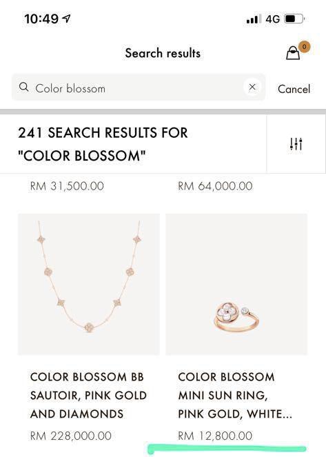 Louis Vuitton Rose Gold and Diamond Colour Blossom BB Sautoir