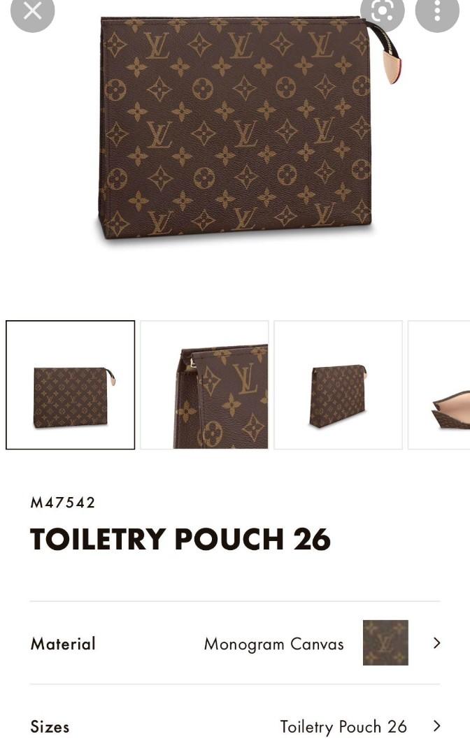 Louis vuitton toiletry pouch 26 Women s Fashion Bags Wallets Clutches on Carousell