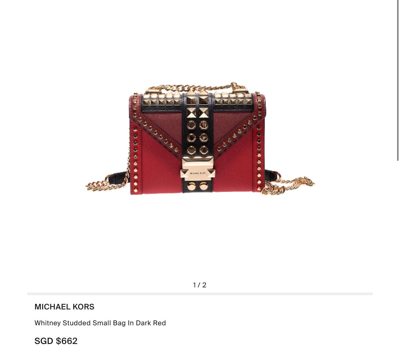 Michael Kors Whitney Large Studded Saffiano Bag