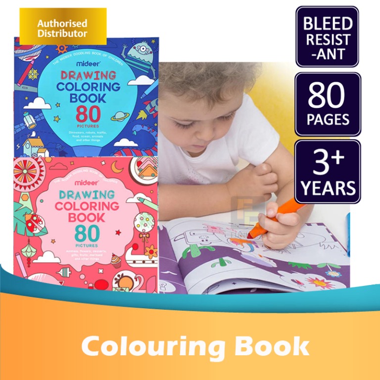 Mideer Drawing Coloring Book 80 Pictures For Boys And Girls Hobbies Toys Toys Games On Carousell