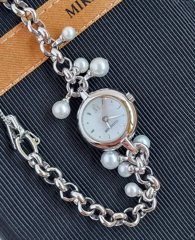 mikimoto pearl bracelet watch Carousell