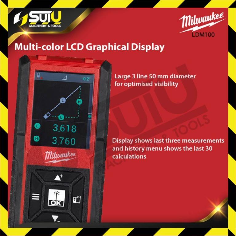 Milwaukee 100m discount laser distance measurer
