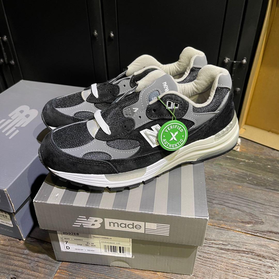 New balance m992bk 992 black Us7 grey 