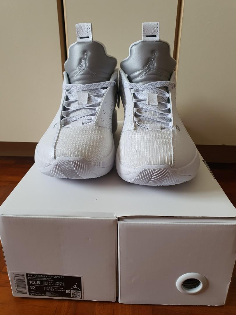 Nike Air Jordan 35 XXXV Low PF Metallic Silver White Black