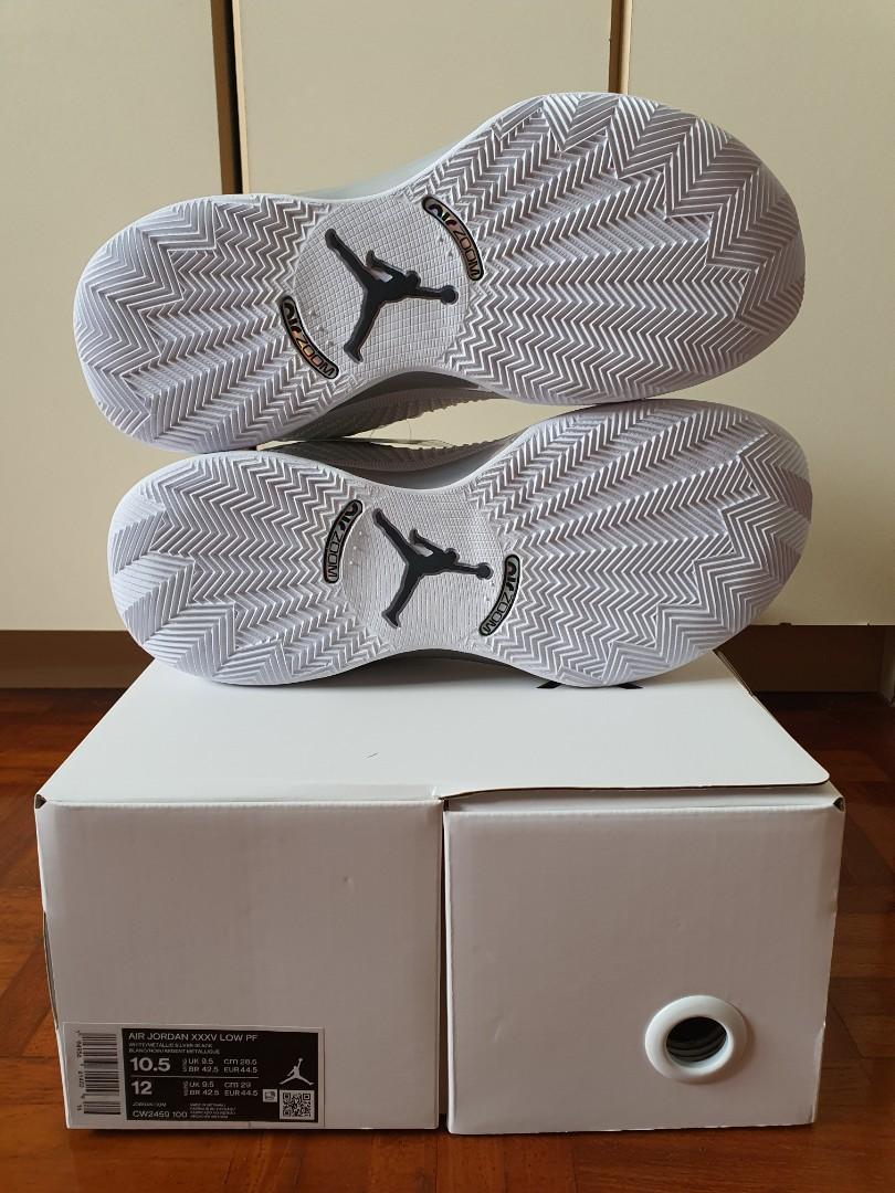 Nike Air Jordan 35 XXXV Low PF Metallic Silver White Black, Men's Fashion,  Footwear, Sneakers on Carousell
