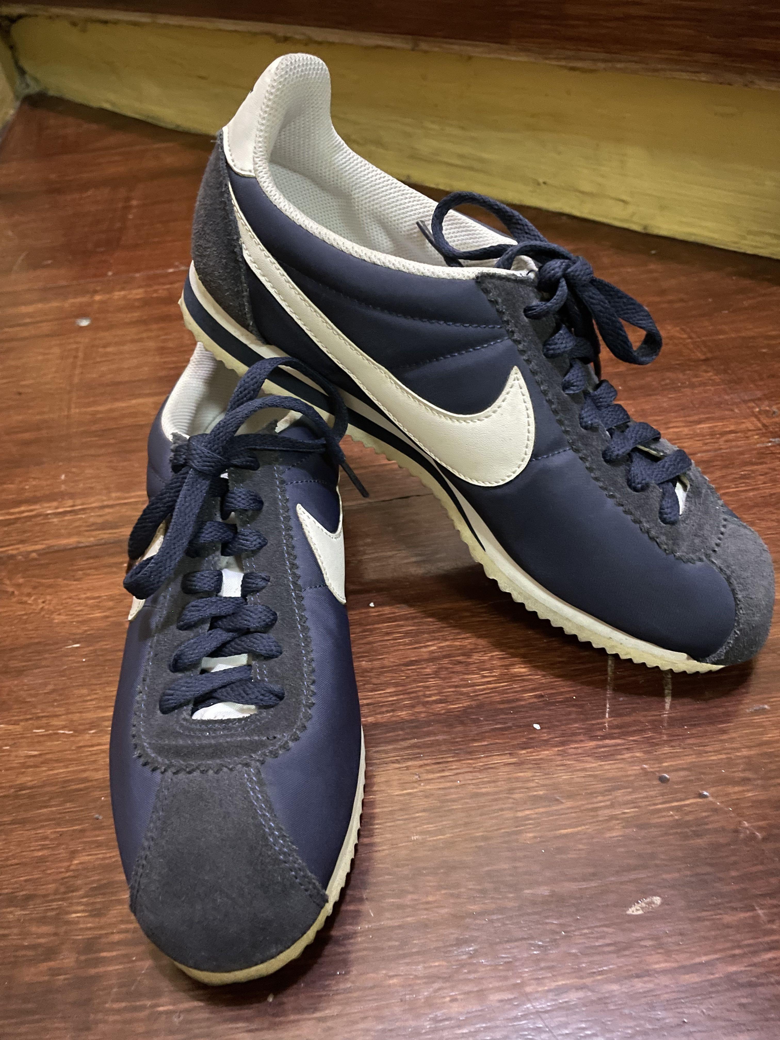 Nike Cortez Navy Blue/White, Men's Fashion, Footwear, Sneakers on Carousell