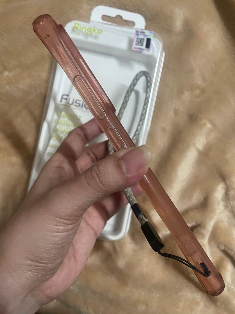 Note 20 ultra case ringke fusion rose pink with strap (Category: Cases & Sleeves) located in Manila. Submitted by aneajmik (Listing ID 1107544832, Image 3). Description: Still in good condition. Slightly yellow due to daily use. With hairline scratches. Free ringke strap...