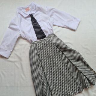 (SETS ARE SOLD OUT) ONLY 1 BLOUSE LEFT - Black and White School Uniform OLPS/ St. Paul Paulinian Senior High School