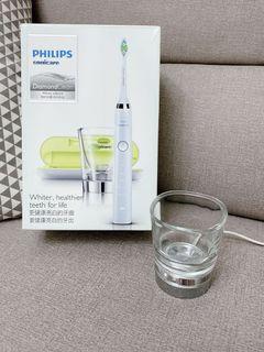 <全新正品>飛利浦Philips鑽石靚白音波電動牙刷-充電器(玻璃杯)