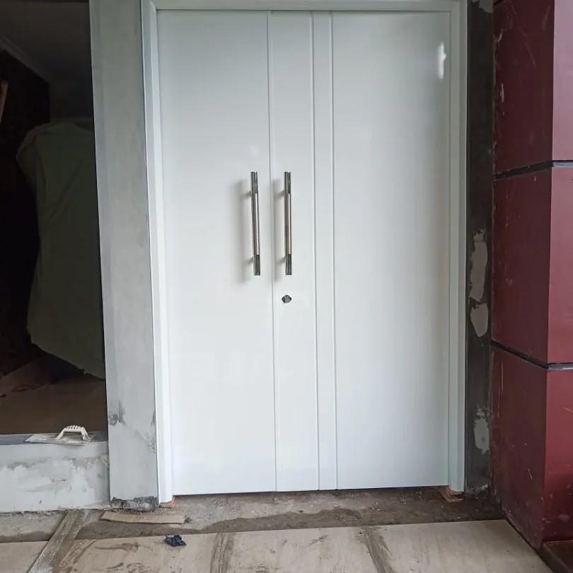 Pintu Utama Rumah Kupu Tarung Daun Besar Kecil Double Motif Rupa
