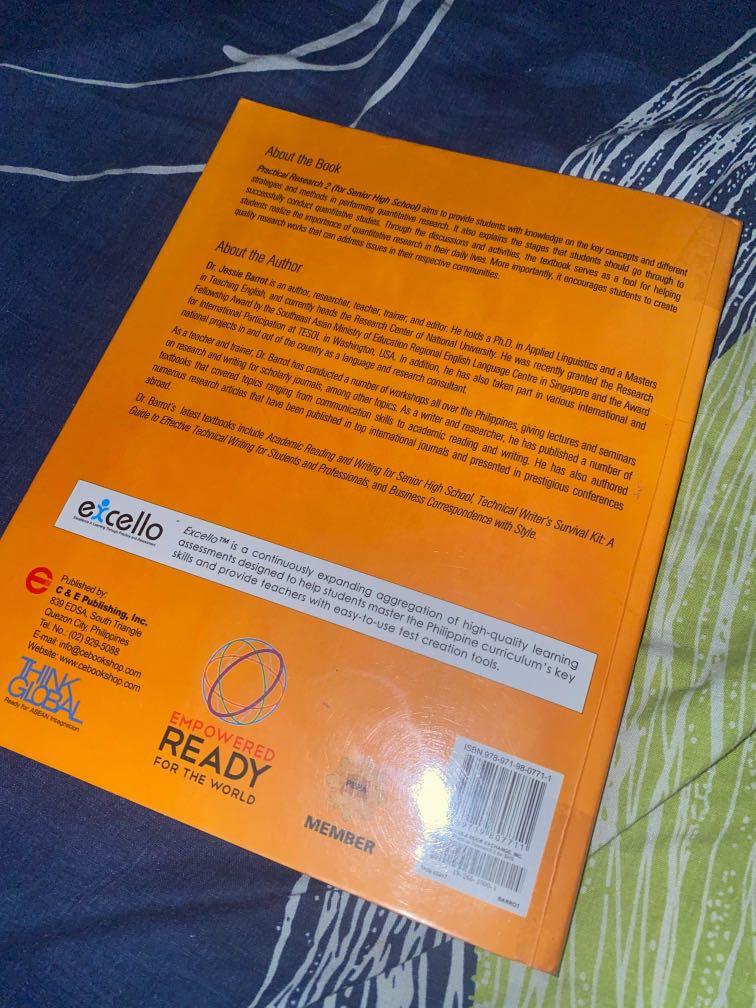 Practical Research for Senior High School 2 (Category: Textbooks) located in Taguig. Submitted by datsshengie (Listing ID 1107524576, Image 3). Description: .