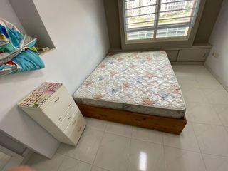 Queen bed and mattress