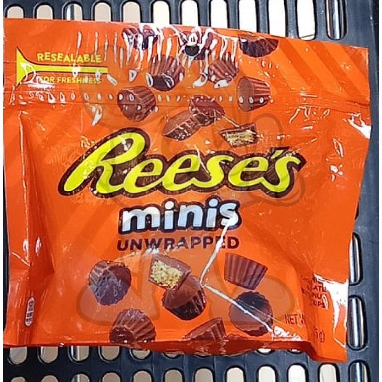 Reese's Minis Unwrapped Milk Chocolate and Peanut Butter Cups 215g ...