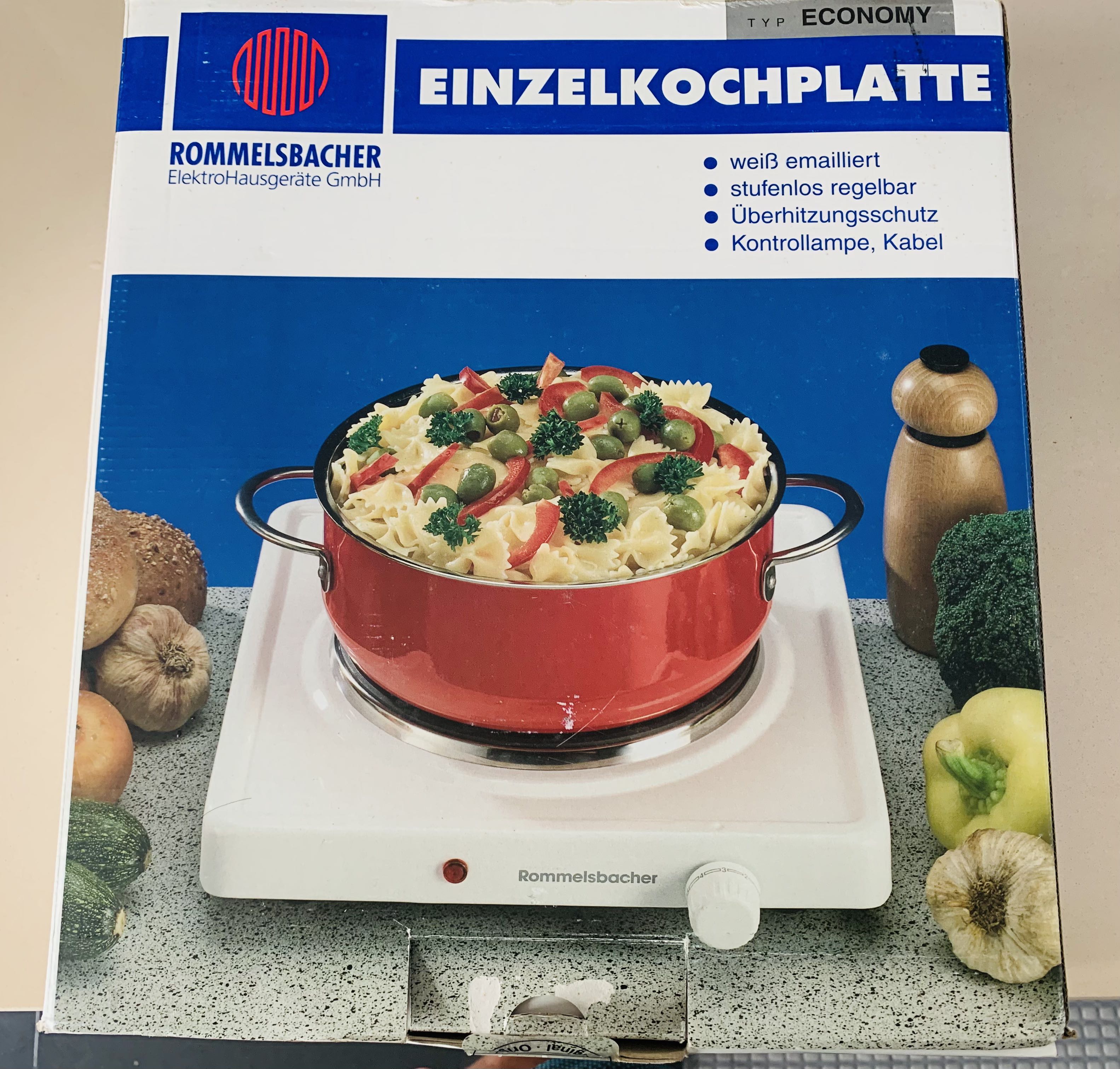 RommelsBacher Single Cooker Hot Plate 1500W (TL1595), TV & Home