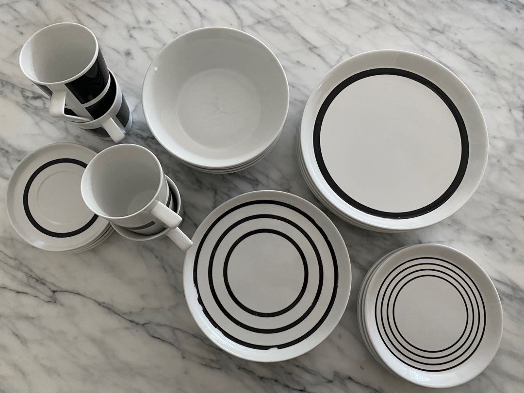 Salt & Pepper dinnerware set for 4 pax, Furniture & Home Living