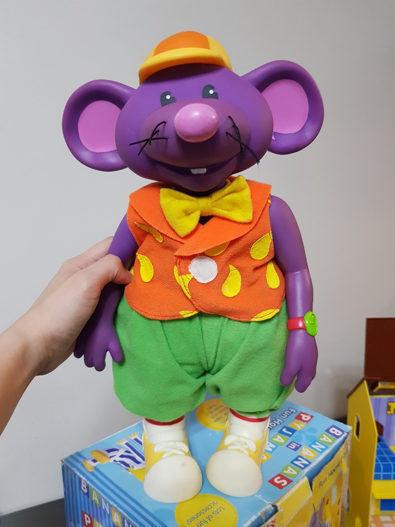 SEE VIDEO Vintage 1996 Doding Daga (Rat in Hat) Bananas in Pajamas