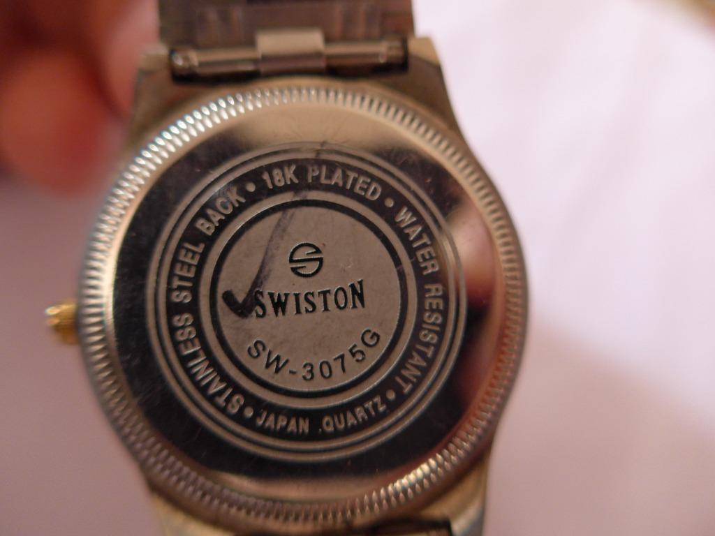Swiston watch 18k best sale gold plated price