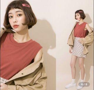 正韓🇰🇷假兩件式涼感背心棉T/上衣
