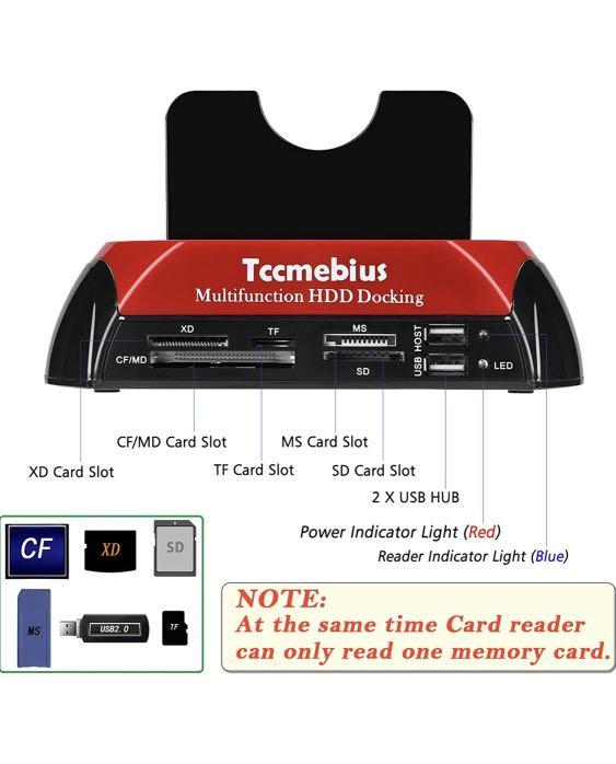 Tccmebius Harde Schijf Docking Station, TCC-S862-DE USB 2.0 Naar 2.5 3