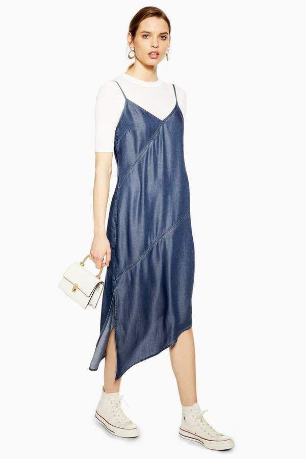 Topshop denim on sale midi dress