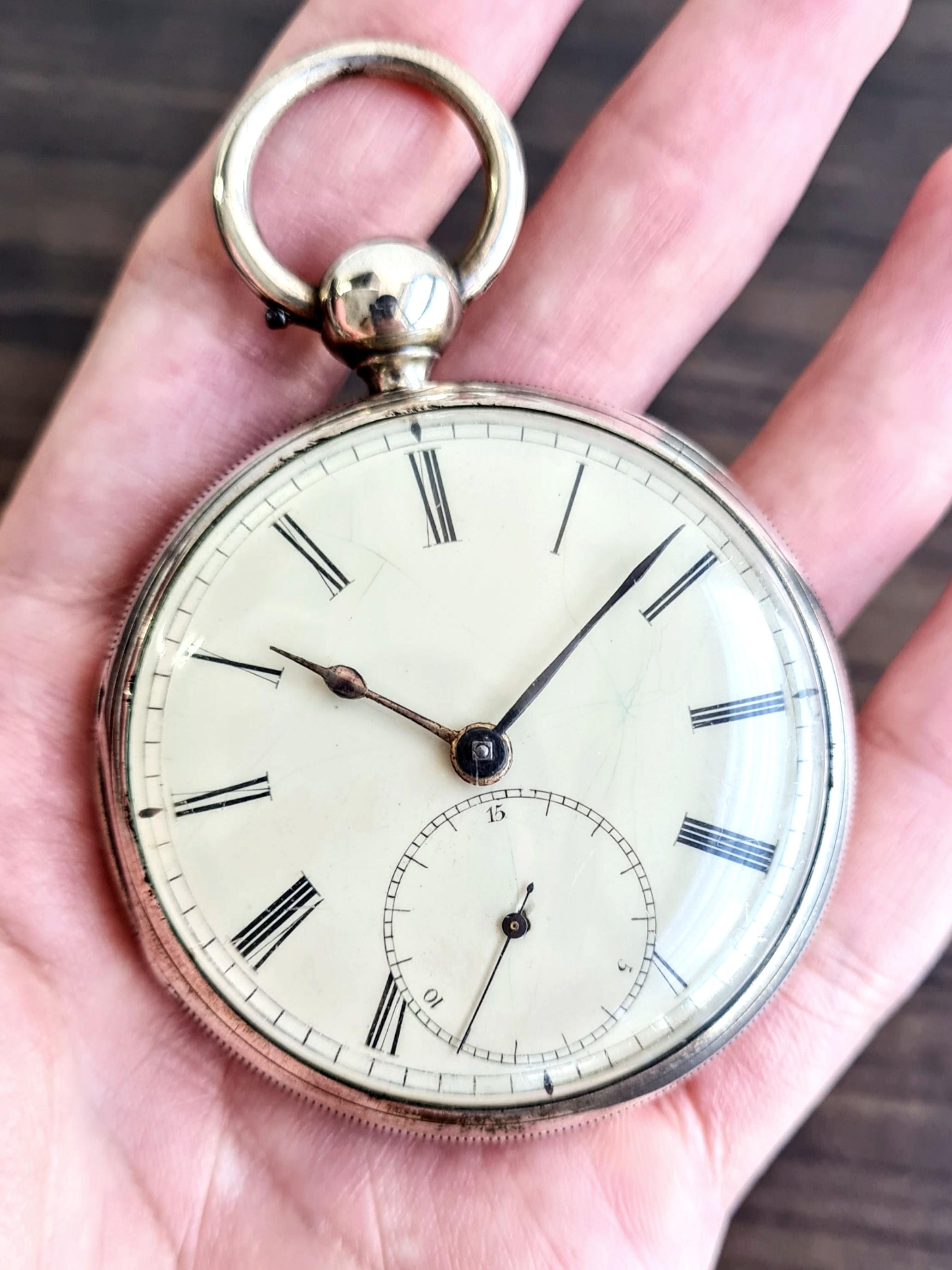Unique 1815 Fifteen Second Rack Lever Key Wind Fusee Pocket Watch