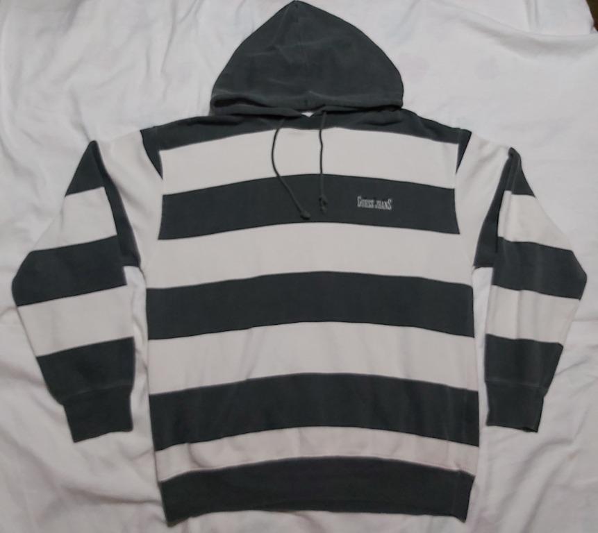 Guess striped deals hoodie