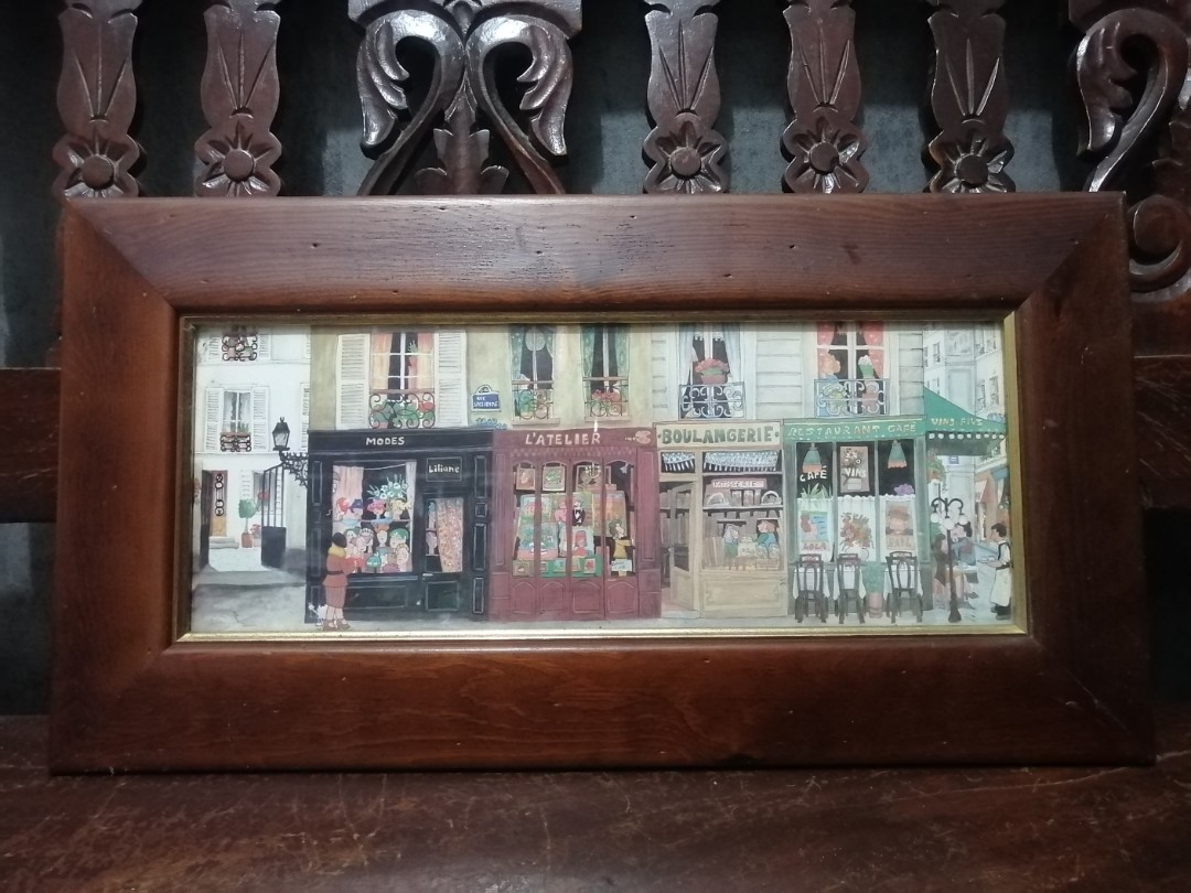 Vintage Wooden Art Frame / 21x11 Print, Furniture & Home Living, Home