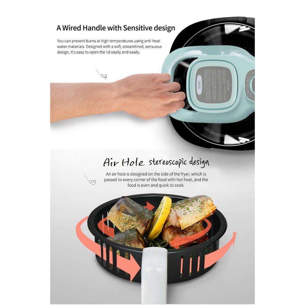 Voto Air Fryer from Korea (5L) Mint colour, TV & Home Appliances