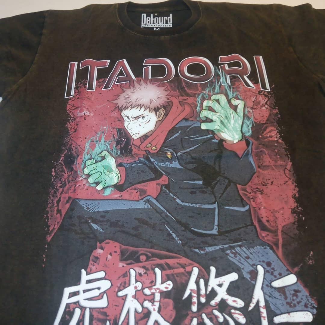Yuji Itadori Jujutsu Kaisen Anime Movie Vintage Wash T Shirt Fesyen