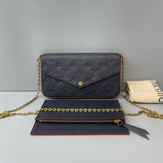 Lv Pochette Felicie in Black Epi, Luxury, Bags & Wallets on Carousell
