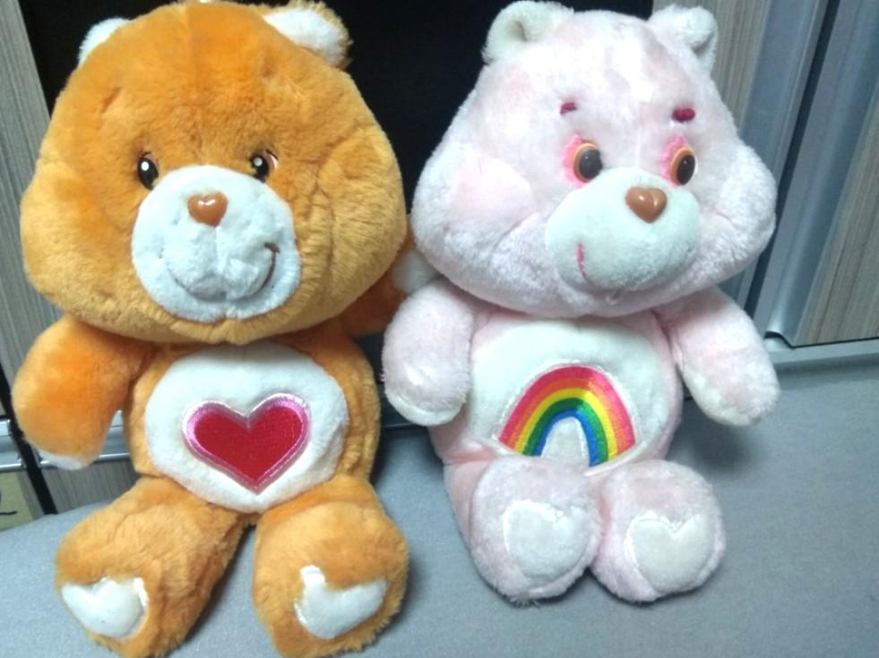 1 PAIR CARE BEARS Vintage Plush Toys