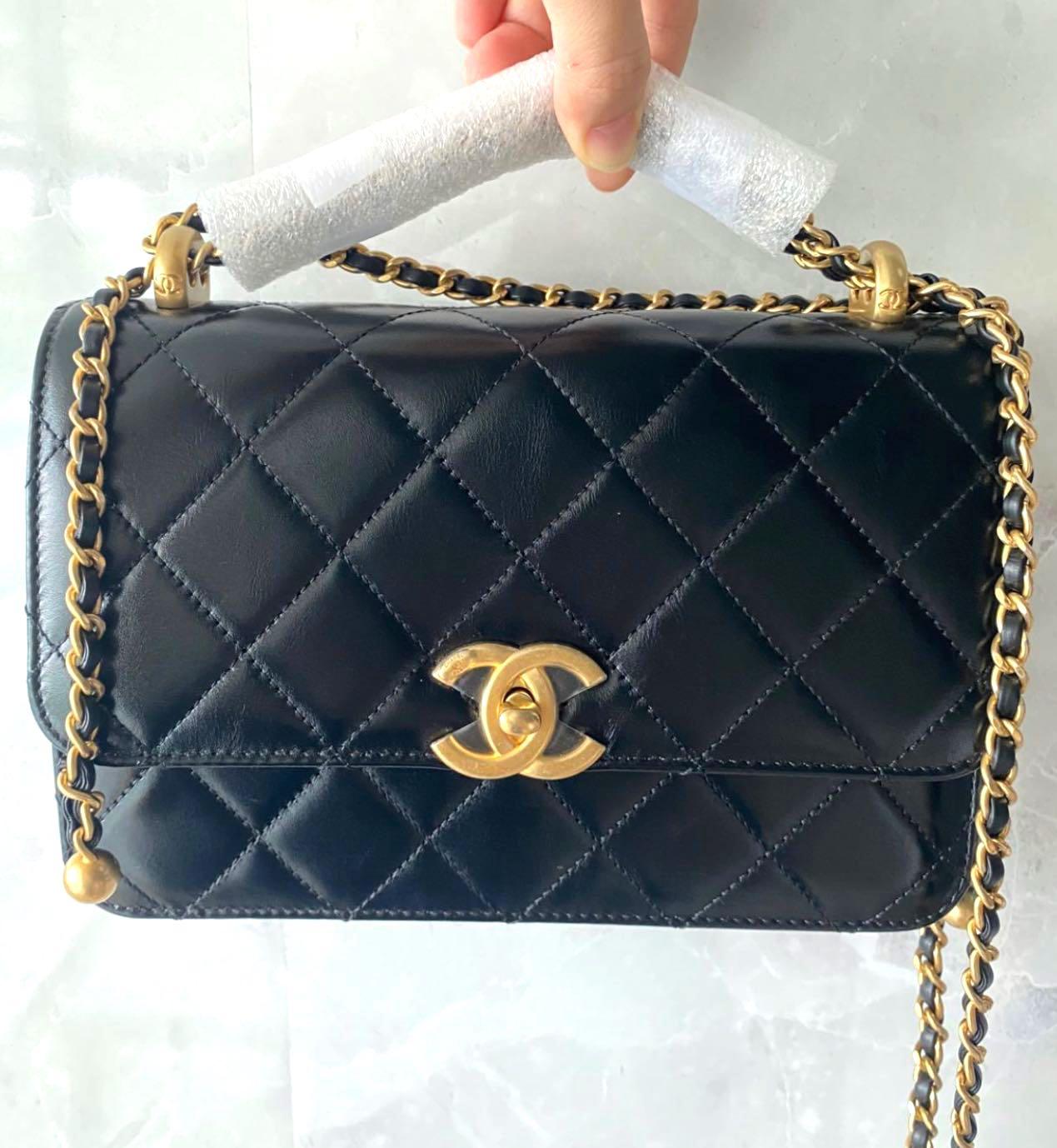 Chanel Pearl Crush denim woc with gold hardware  VintageUnited