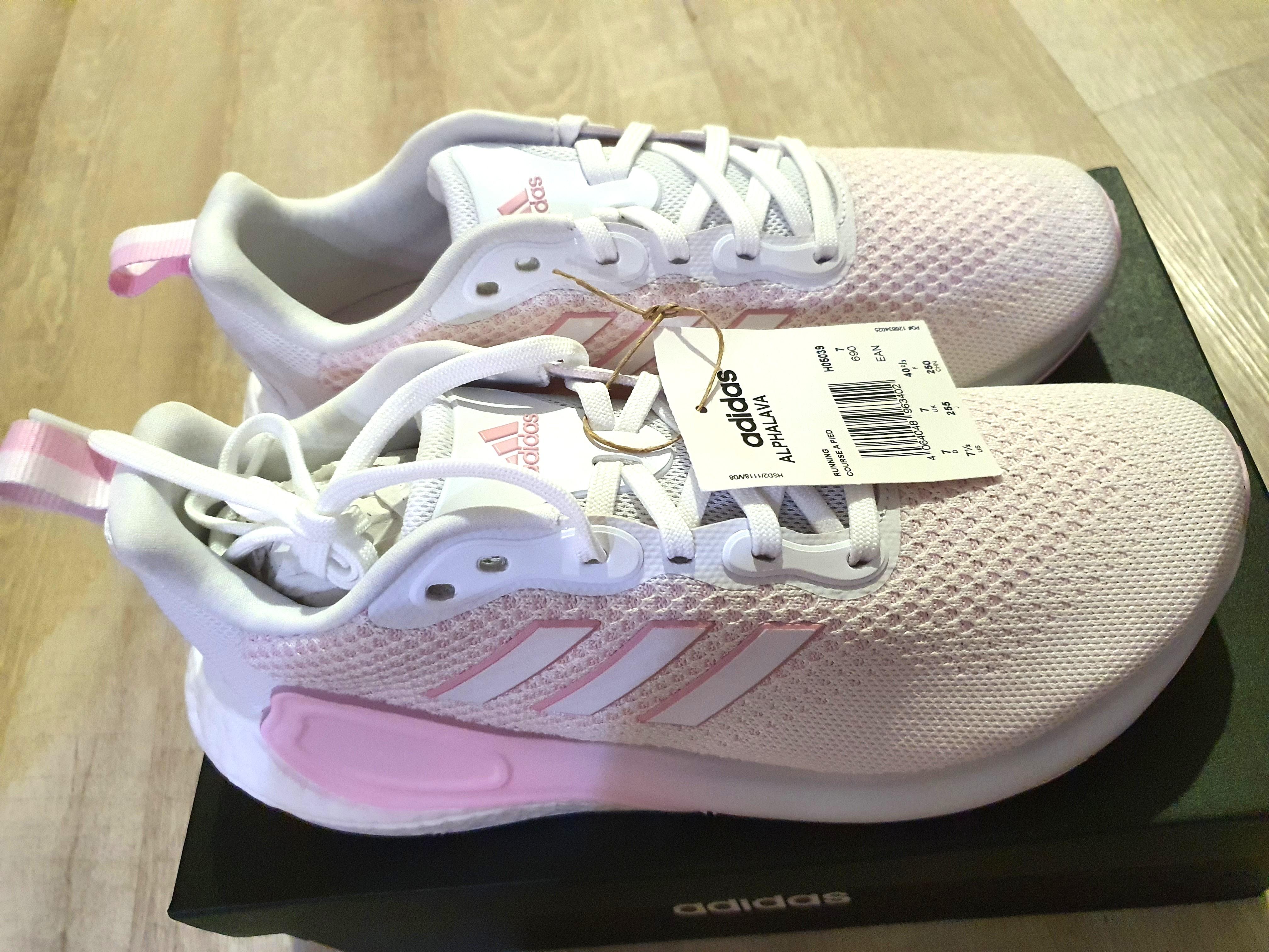 Adidas Alphalava Lavarun Running Course A Women Shoe Sneakers in Pink White Stripe