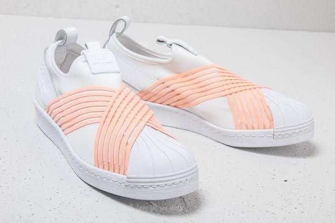 Adidas original superstar slip on orange deals