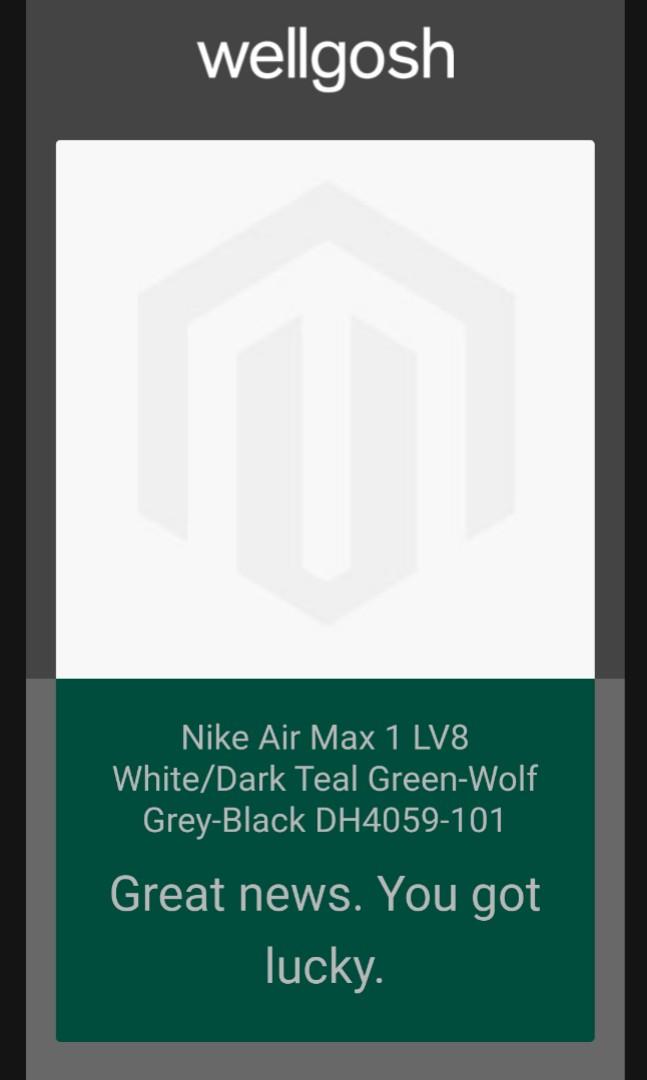 Nike Air Max 1 LV8 White Dark Teal Green Wolf MEN'S 8.5/ WOMEN'S 10 DH4059  101