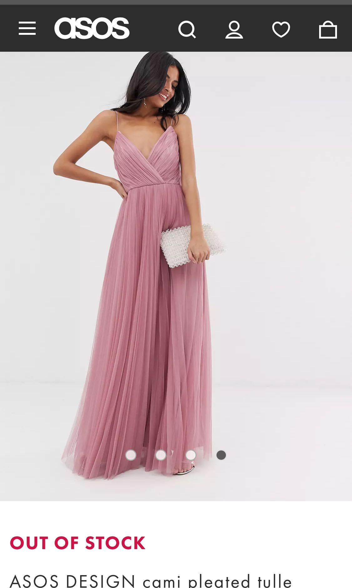 Asos cami pleated tulle maxi dress shop