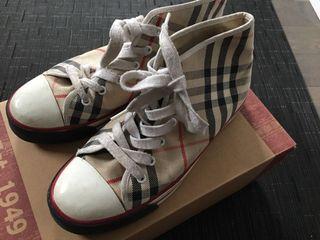 Authentic Burberry Nova Check canvas High top sneakers