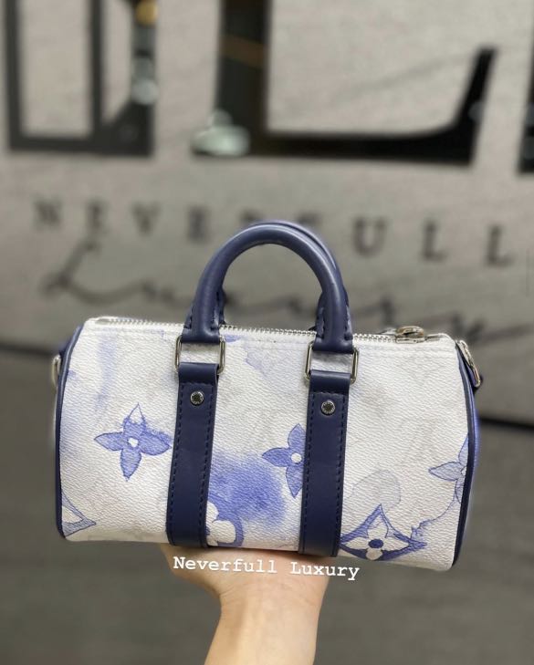 Keepall xs cloth bag Louis Vuitton Blue in Cloth - 36044452