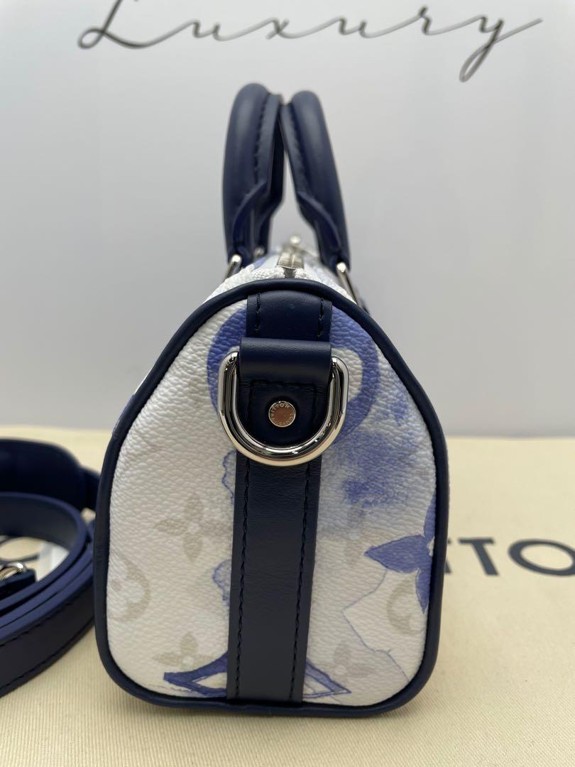 Keepall xs cloth bag Louis Vuitton Blue in Cloth - 36044452