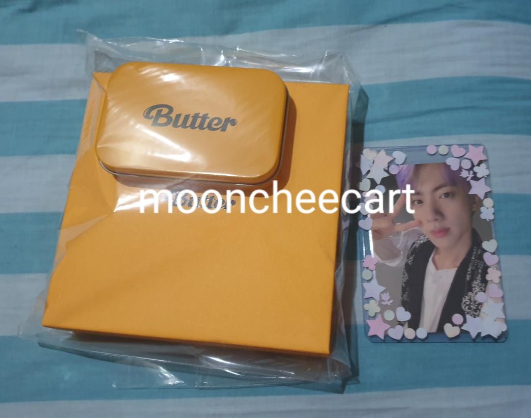 Tingi BTS Butter Cream Unsealed (Category: K-Wave Merchandise) located in Dasmarinas. Submitted by mooncheecart (Listing ID 1107800743, Image 2). Description: Tingi Unsealed Butter Album Cream Version Onhand -disc and outbox (140) - photo book (300) ❌ instant photocard (sold) -photo stand (90) -graphic sticker + lyrics card (90) -poster (100) ❌Butter tin can (sold) Bundle -Photo stand+Sticker+Lyrics card (150) -PB+poster (350) Can do shopee check