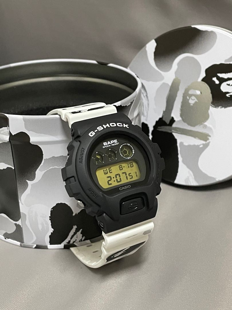 全新Casio G-shock 2021 x A Bathing Ape 十週年限量版, 名牌, 手錶